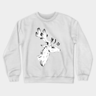 Vague Deer Portrait Crewneck Sweatshirt